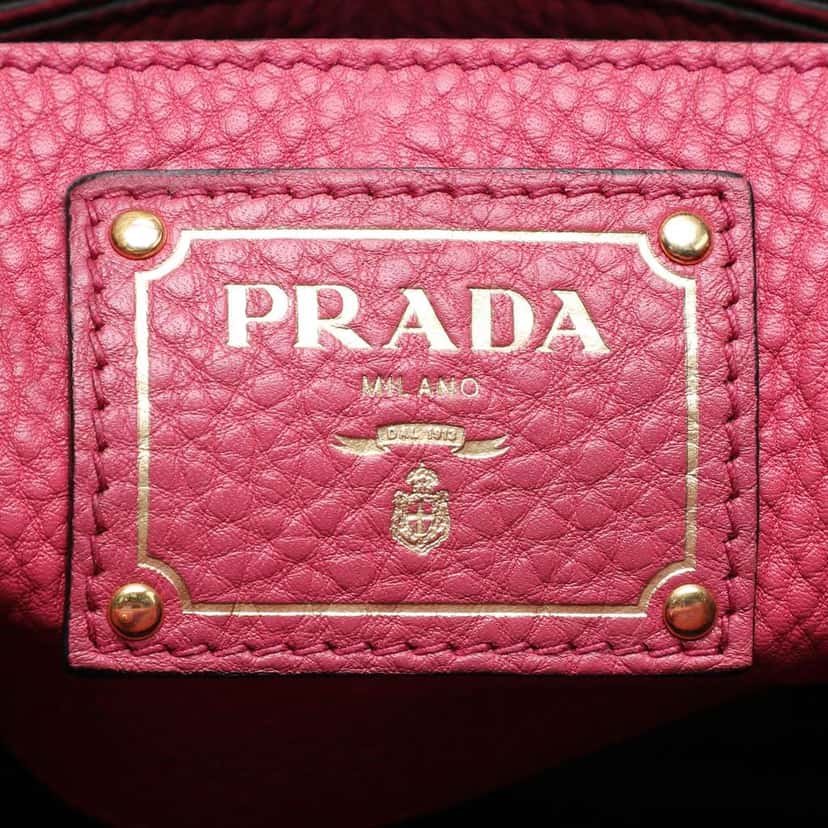 Prada Vitello Daino Open Convertible Tote Pink Leather Very good condition - Box View