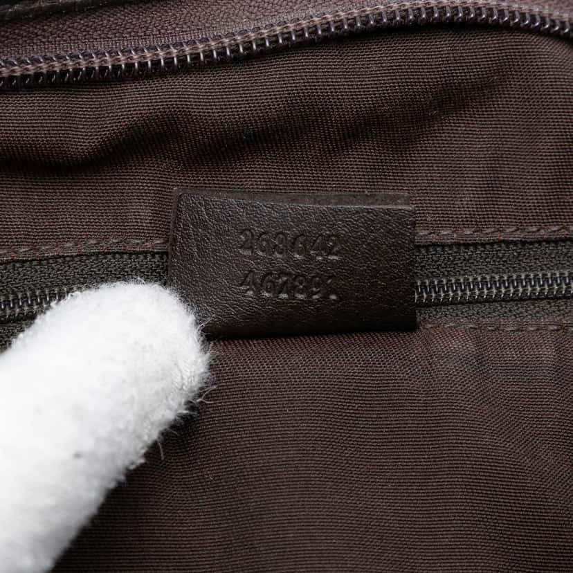 Gucci GG Nylon Abbey D Ring Crossbody Brown Very good condition - Box View