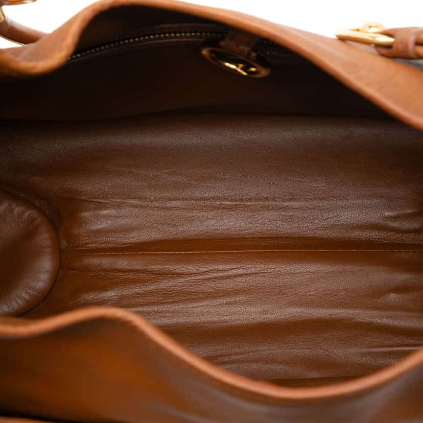 Dior Medium Embellished Leather 61 Hobo Brown Leather Very good condition - Model View
