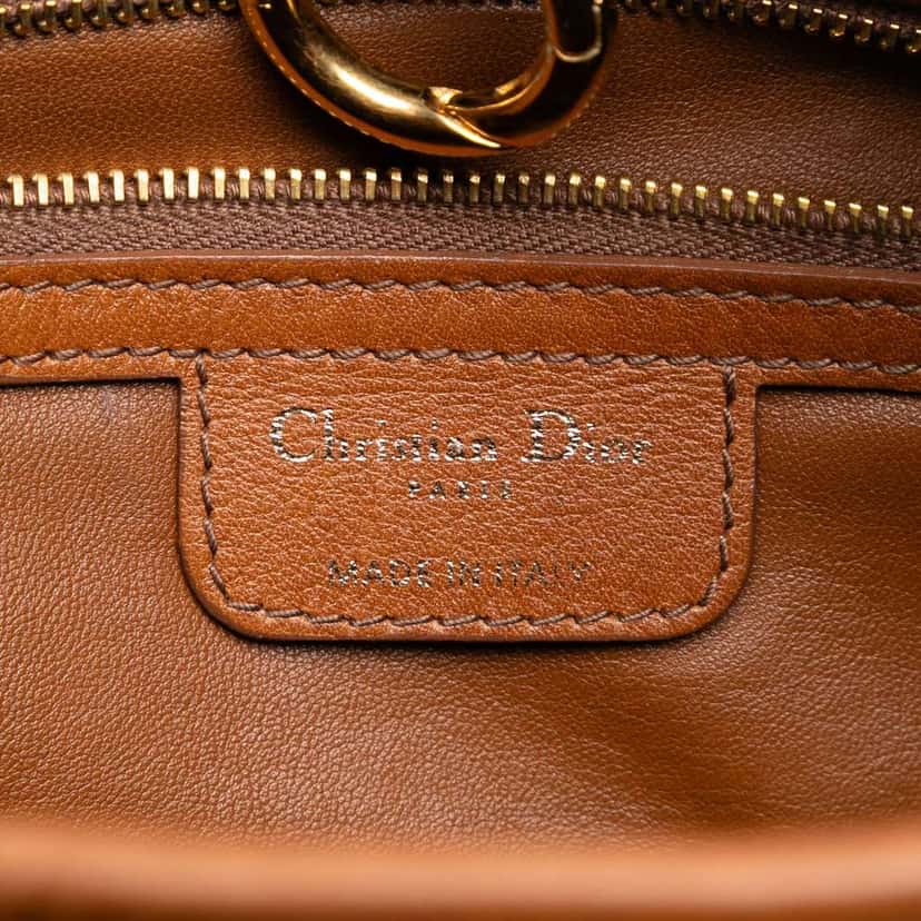 Dior Medium Embellished Leather 61 Hobo Brown Leather Very good condition - Box View