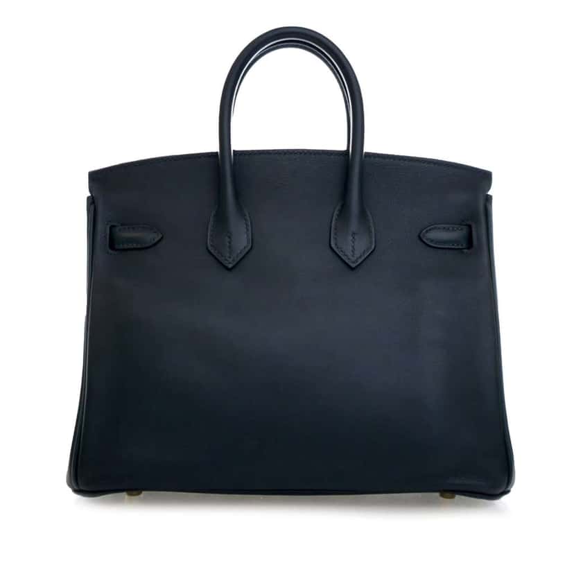 Hermès Swift Birkin Retourne 25 Green Leather Good condition - Back View