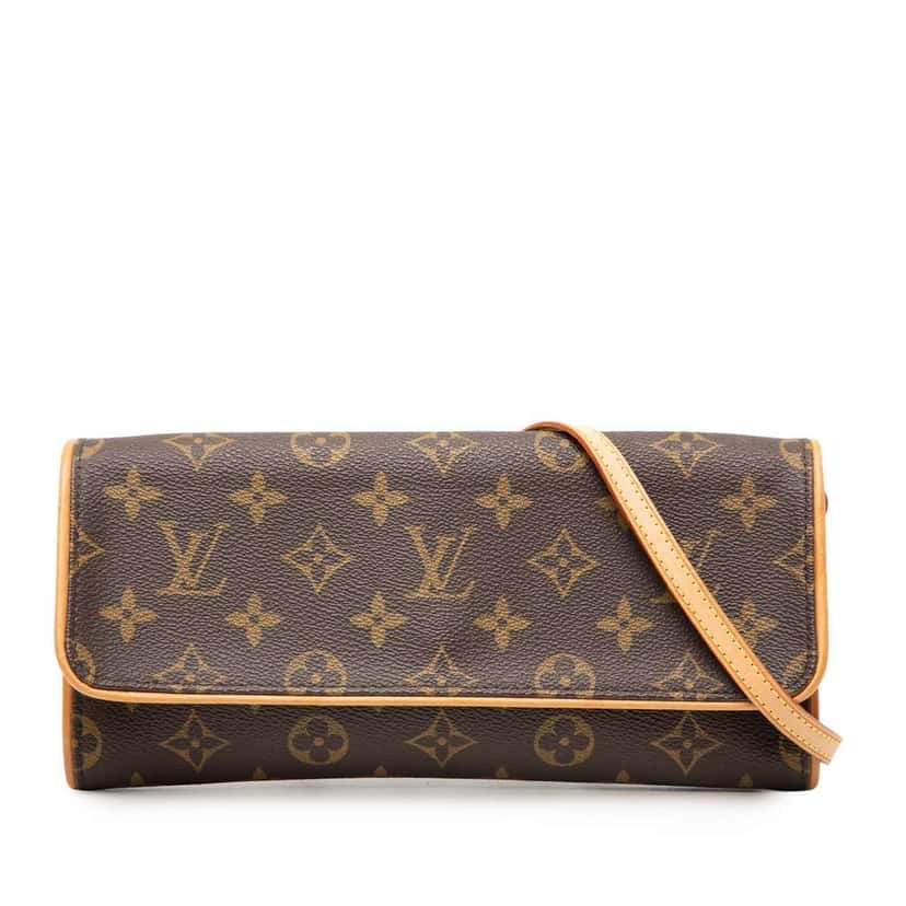 Louis Vuitton Monogram Pochette Twin GM Brown Very good condition - Front View