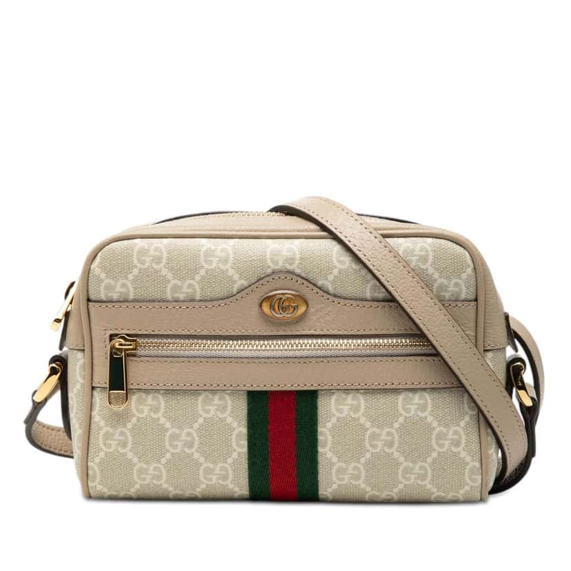 Gucci Mini GG Supreme Ophidia Crossbody Brown Canvas Very good condition - Front View