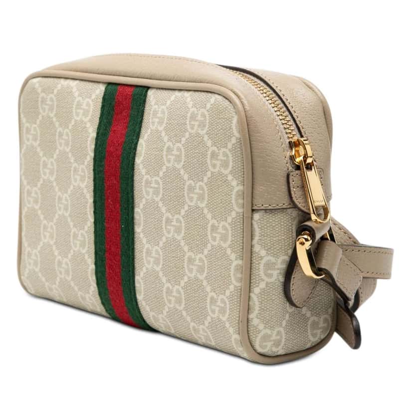 Gucci Mini GG Supreme Ophidia Crossbody Brown Canvas Very good condition - Back View