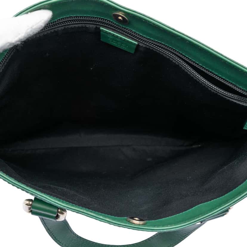 Gucci Guccissima Tote Green Leather Very good condition - Model View