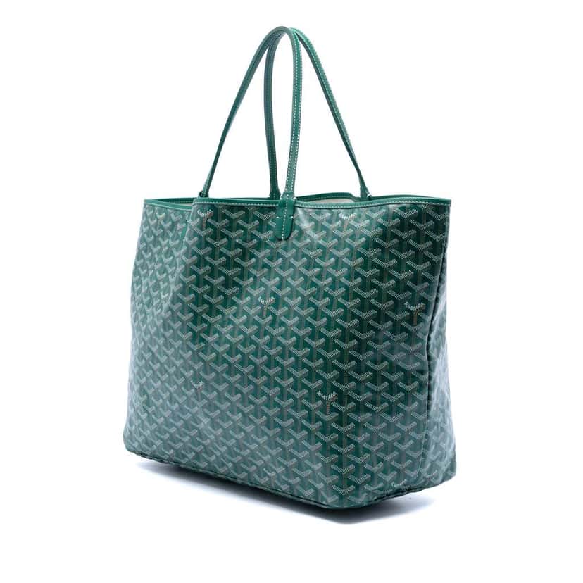 Goyard Goyardine Saint Louis GM Green Canvas Very good condition - Back View