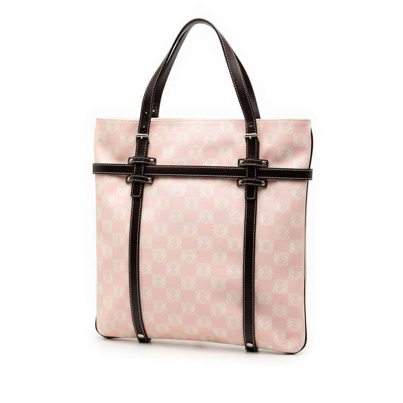 Loewe Anagram Coated Canvas Tote Pink Canvas Very good condition - Back View