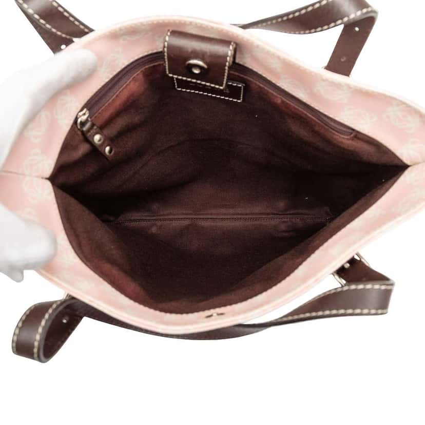 Loewe Anagram Coated Canvas Tote Pink Canvas Very good condition - Model View