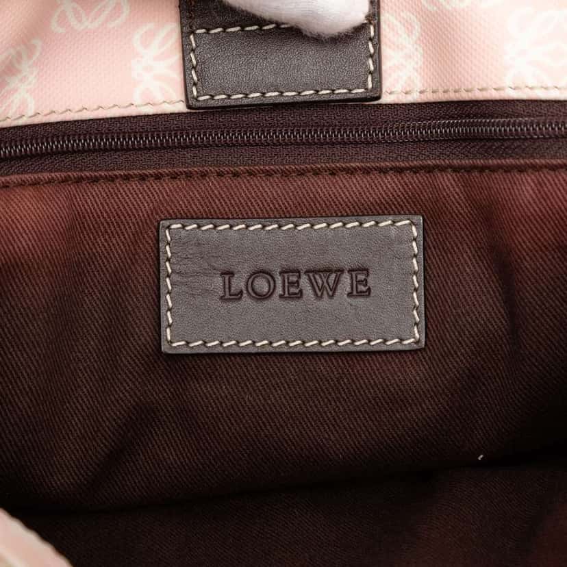 Loewe Anagram Coated Canvas Tote Pink Canvas Very good condition - Box View