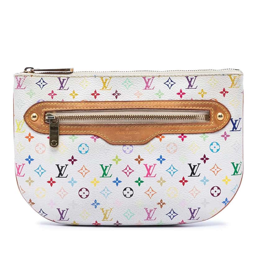 Louis Vuitton Monogram Multicolore Pochette Plate GM White Very good condition - Front View