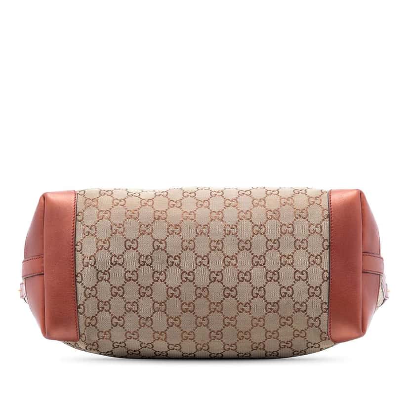 Gucci Medium GG Canvas Craft Tote Brown Canvas Very good condition - Inside View