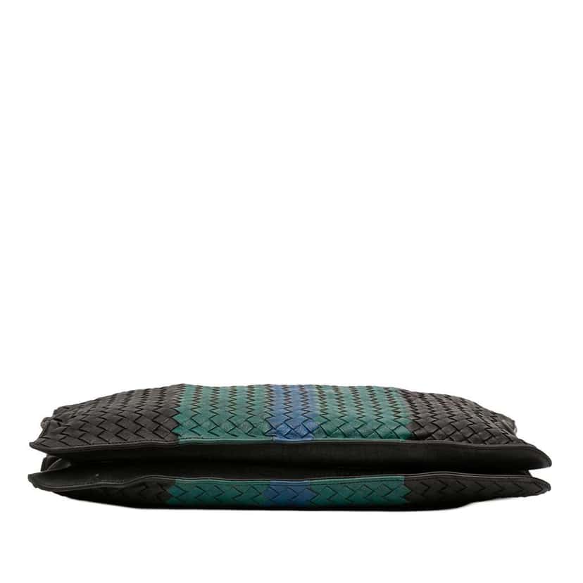 Bottega Veneta Nappa Intrecciato Club Fume Briefcase Black Leather Good condition - Inside View