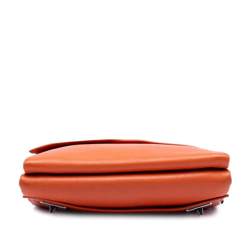 Prada Soft Calf Double Turnlock Crossbody Orange Leather Very good condition - Inside View