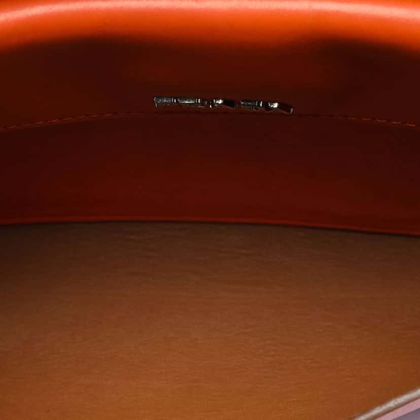 Prada Soft Calf Double Turnlock Crossbody Orange Leather Very good condition - Model View