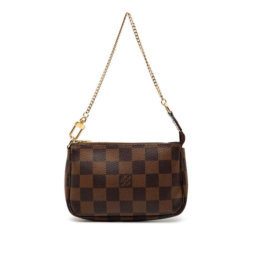 Louis Vuitton Damier Ebene Mini Pochette Accessoires Brown Very good condition - Front View