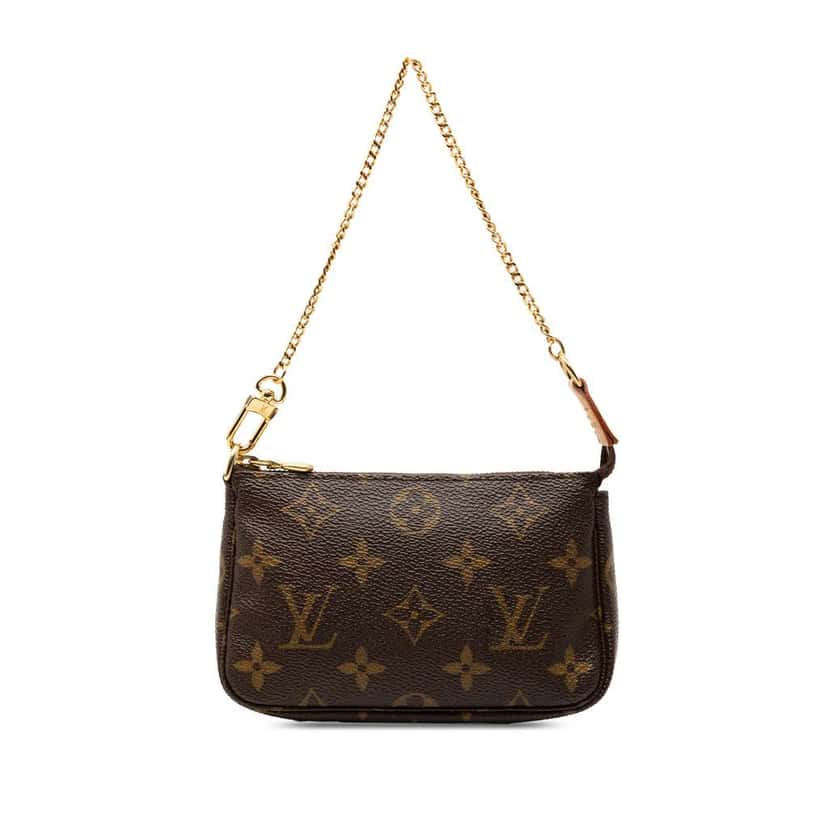 Louis Vuitton Monogram Mini Pochette Accessoires Brown Very good condition - Front View