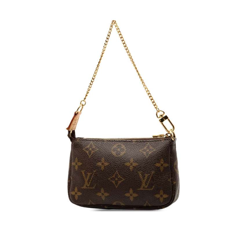 Louis Vuitton Monogram Mini Pochette Accessoires Brown Very good condition - Back View