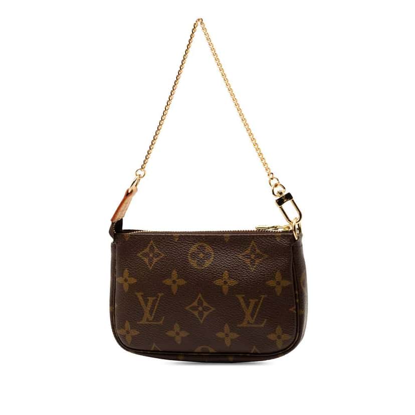 Louis Vuitton Monogram Mini Pochette Accessoires Brown Very good condition - Back View