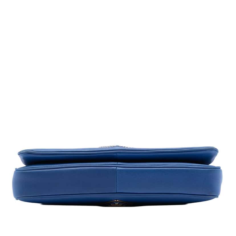 Prada City Calf Push Lock Flap Crossbody Blue Leather Very good condition - Inside View