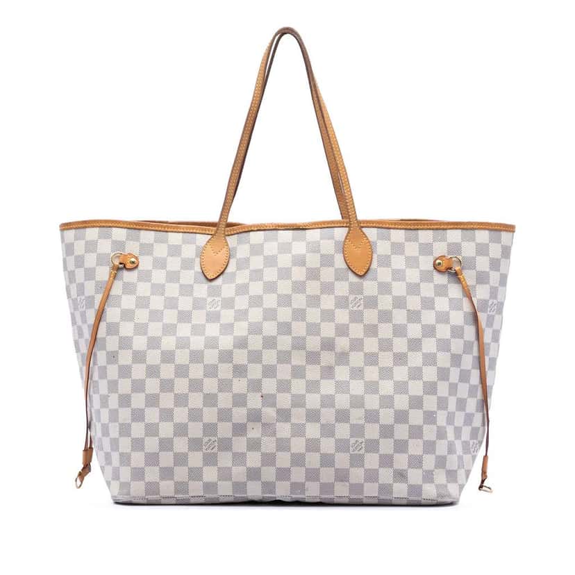 Louis Vuitton Damier Azur Neverfull GM White Very good condition - Front View
