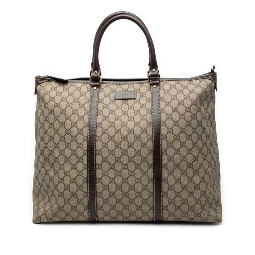 Gucci GG Supreme Weekender Brown Canvas Good condition - Front View