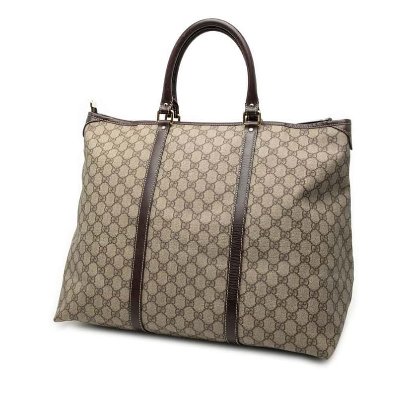 Gucci GG Supreme Weekender Brown Canvas Good condition - Back View