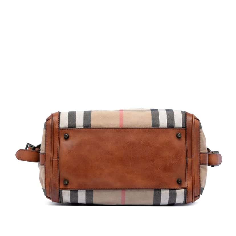 Burberry House Check Canvas Banford Bowling Bag Brown Canvas Very good condition - Inside View