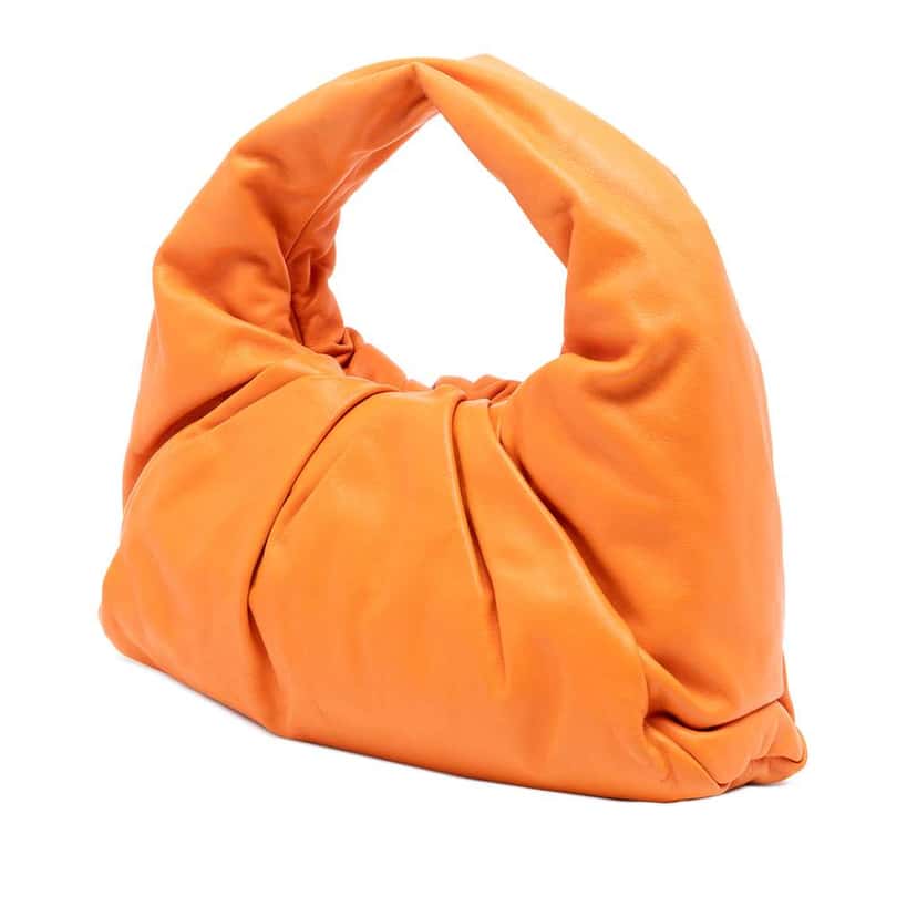 Bottega Veneta Lambskin The Shoulder Pouch Orange Leather Very good condition - Back View