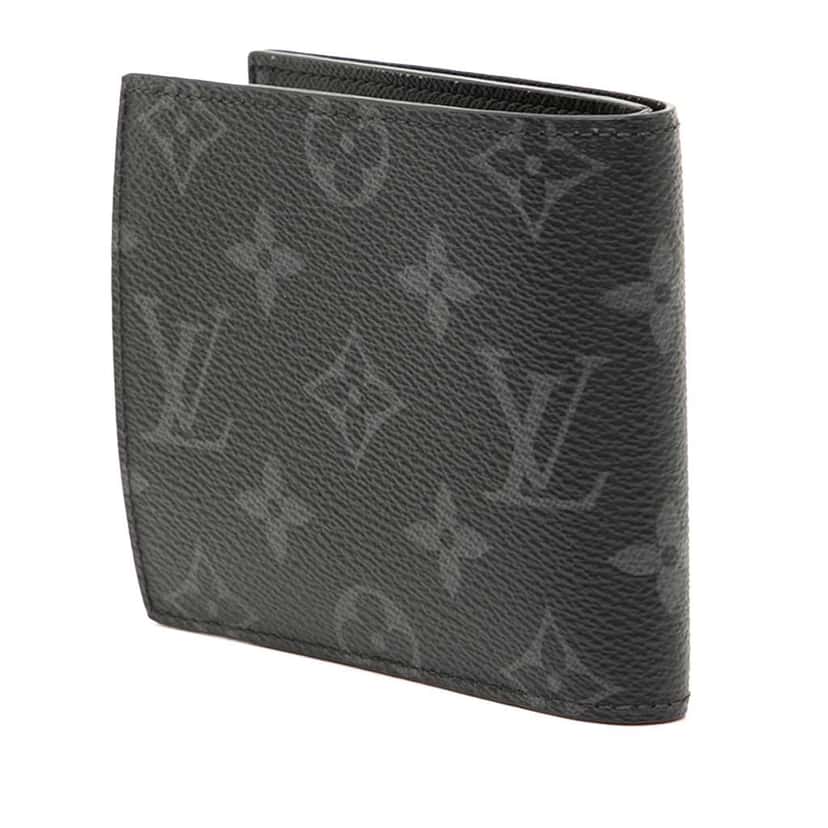Louis Vuitton Monogram Eclipse Marco Wallet Black Very good condition - Back View