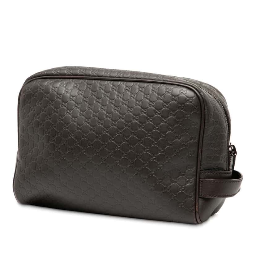 Gucci Microguccissima Clutch Brown Leather Very good condition - Back View