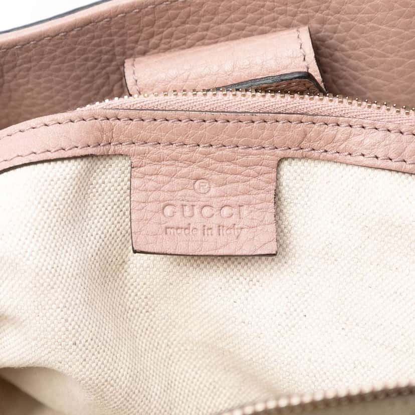 Gucci Large Calfskin Bamboo Shopper Satchel Pink Leather Very good condition - Box View