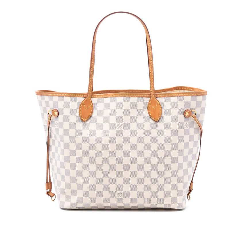 Louis Vuitton Damier Azur Neverfull MM White Very good condition - Front View