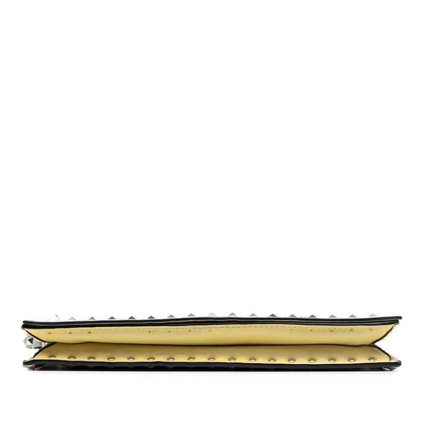 Valentino Tricolor Rockstud Wristlet Clutch Blue Leather Very good condition - Inside View