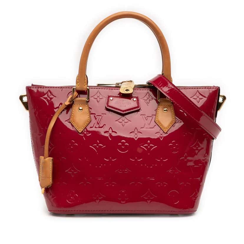 Louis Vuitton Monogram Vernis Montebello PM Red Leather Very good condition - Front View