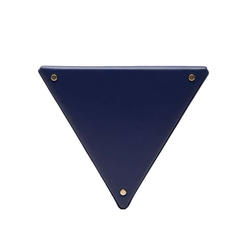 Saint Laurent Small Leather Pyramid Box Bag Blue Leather Very good condition - Inside View