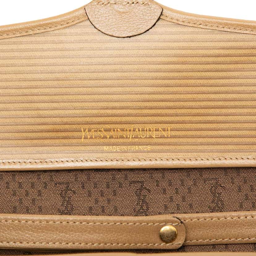 Saint Laurent Coated Canvas Crossbody Brown Canvas Good condition - Box View