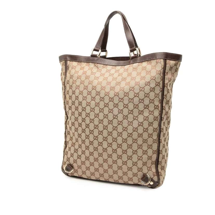 Gucci GG Canvas Abbey D Ring Tote Brown Canvas Very good condition - Back View