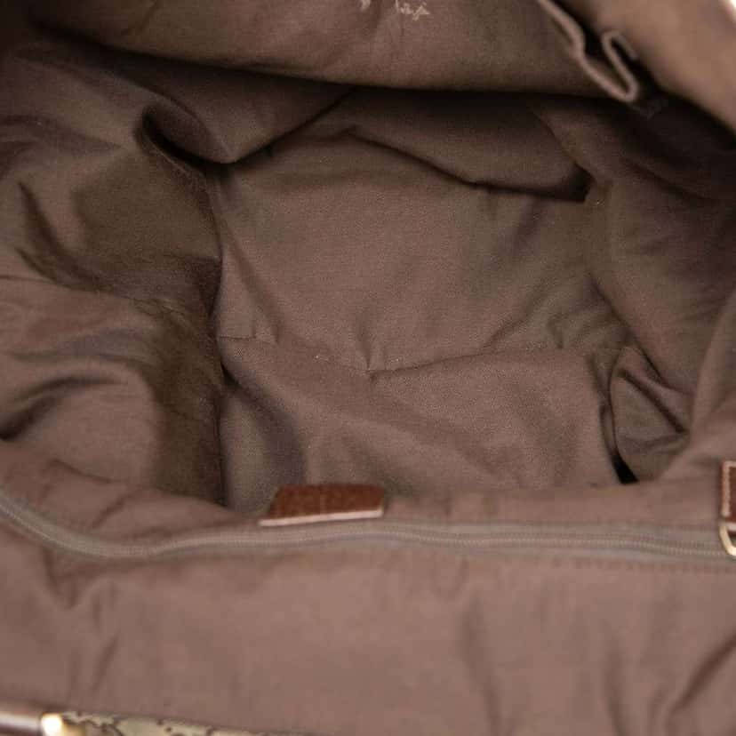 Gucci GG Canvas Abbey D Ring Tote Brown Canvas Very good condition - Model View