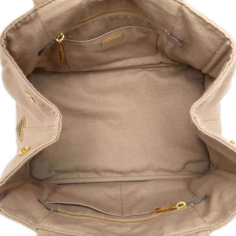 Prada Canvas Canapa Logo Satchel Brown Canvas Very good condition - Model View