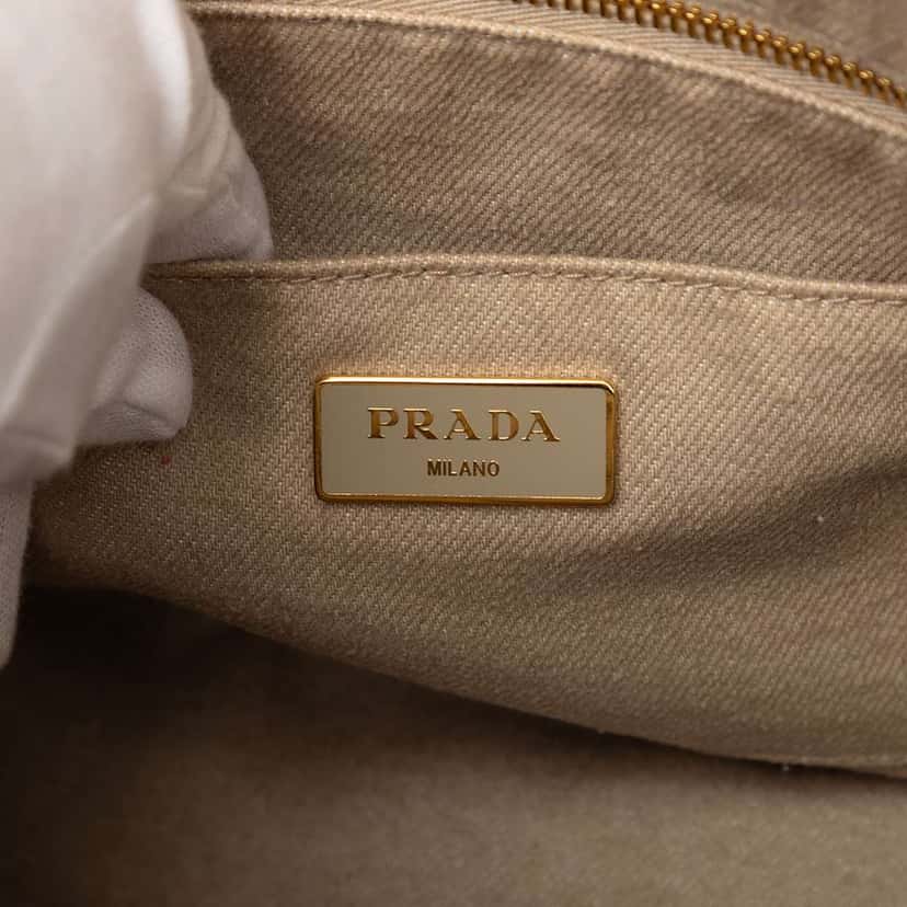 Prada Canvas Canapa Logo Satchel Brown Canvas Very good condition - Box View