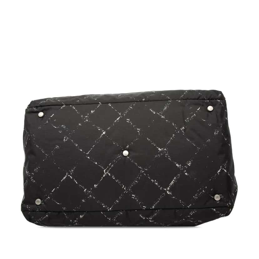 Chanel Old Travel Line Nylon Travel Bag Black Very good condition - Inside View