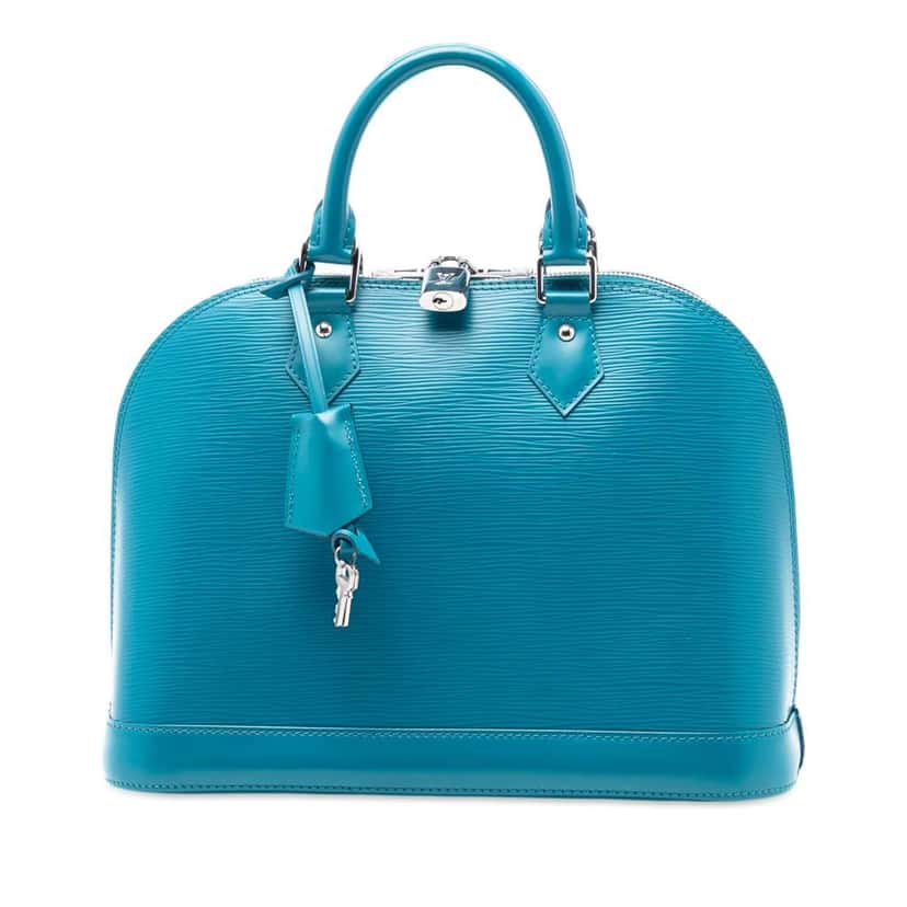 Louis Vuitton Epi Alma PM Blue Leather Good condition - Front View