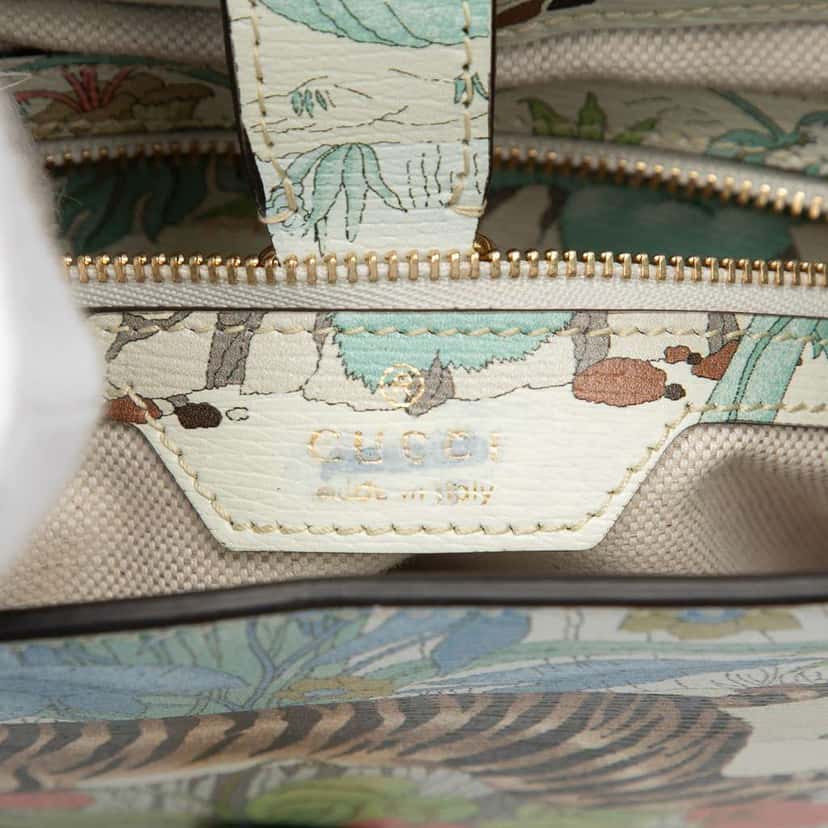 Gucci Small Calfskin Tiger Jackie 1961 Crossbody Blue Leather Very good condition - Box View