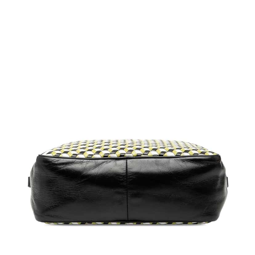 Prada Leather Perspective Cubes Shoulder Bag Black Leather Very good condition - Inside View