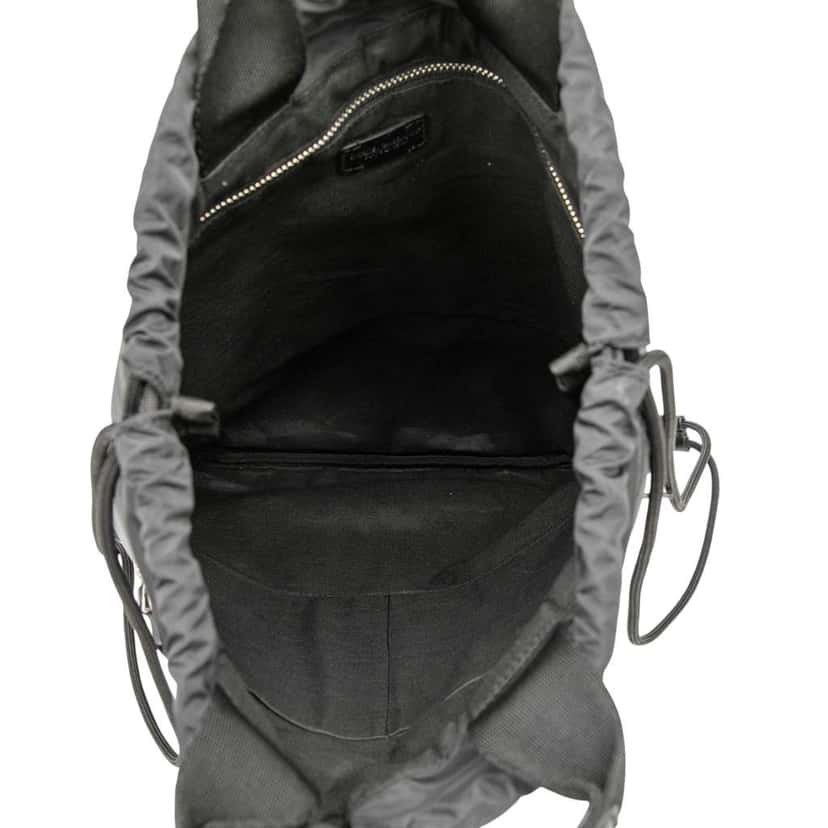 Dolce & Gabbana Nylon Logo Drawstring Backpack Black Good condition - Model View