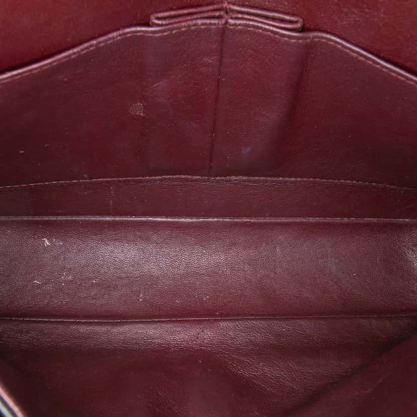 Chanel Medium Classic Lambskin Double Flap Black Leather Very good condition - Model View