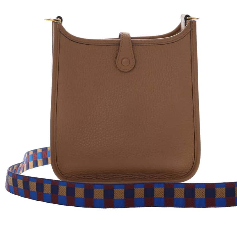 Hermès Clemence Evelyne TPM 16 Brown Leather Very good condition - Back View