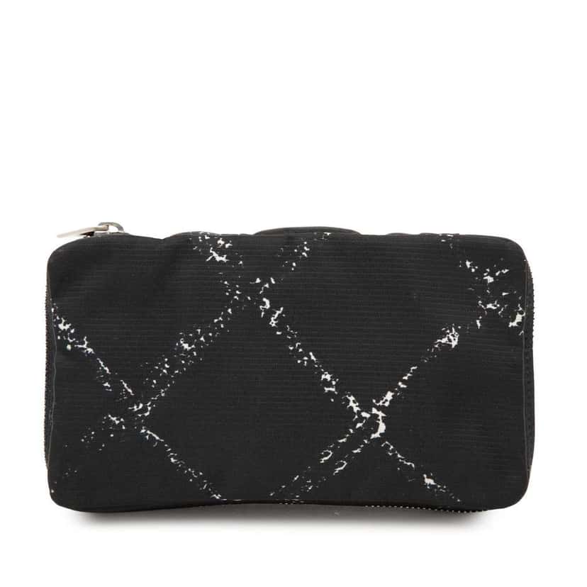 Chanel Old Travel Line Nylon Pouch Black Good condition - Front View