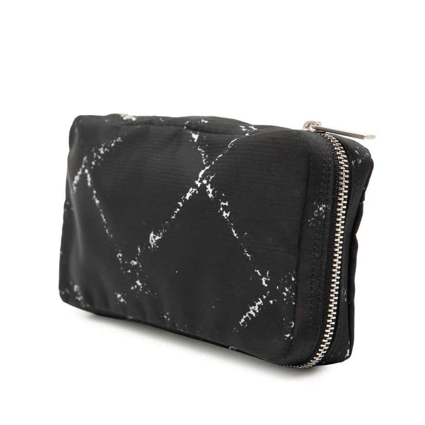 Chanel Old Travel Line Nylon Pouch Black Good condition - Back View