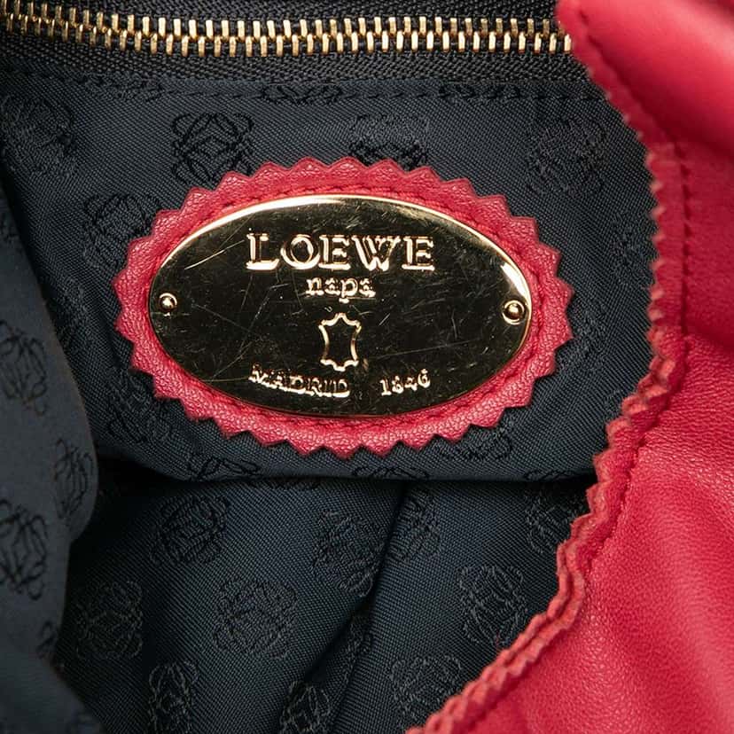 Loewe Nappa Anagram Tassel Hobo Pink Leather Good condition - Box View
